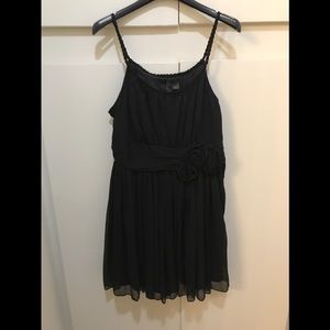 Black Dainty H&M Floral Band Dress